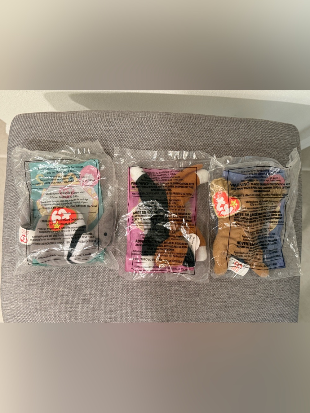 Ty Teenie Beanie Babies Plush Trio